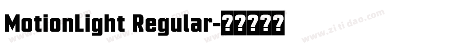MotionLight Regular字体转换